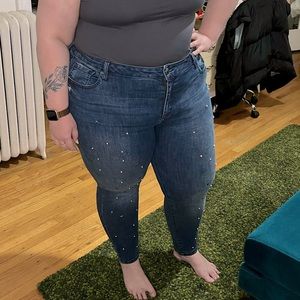 Lane Bryant Skinnies Embellished With Stars and Pearls